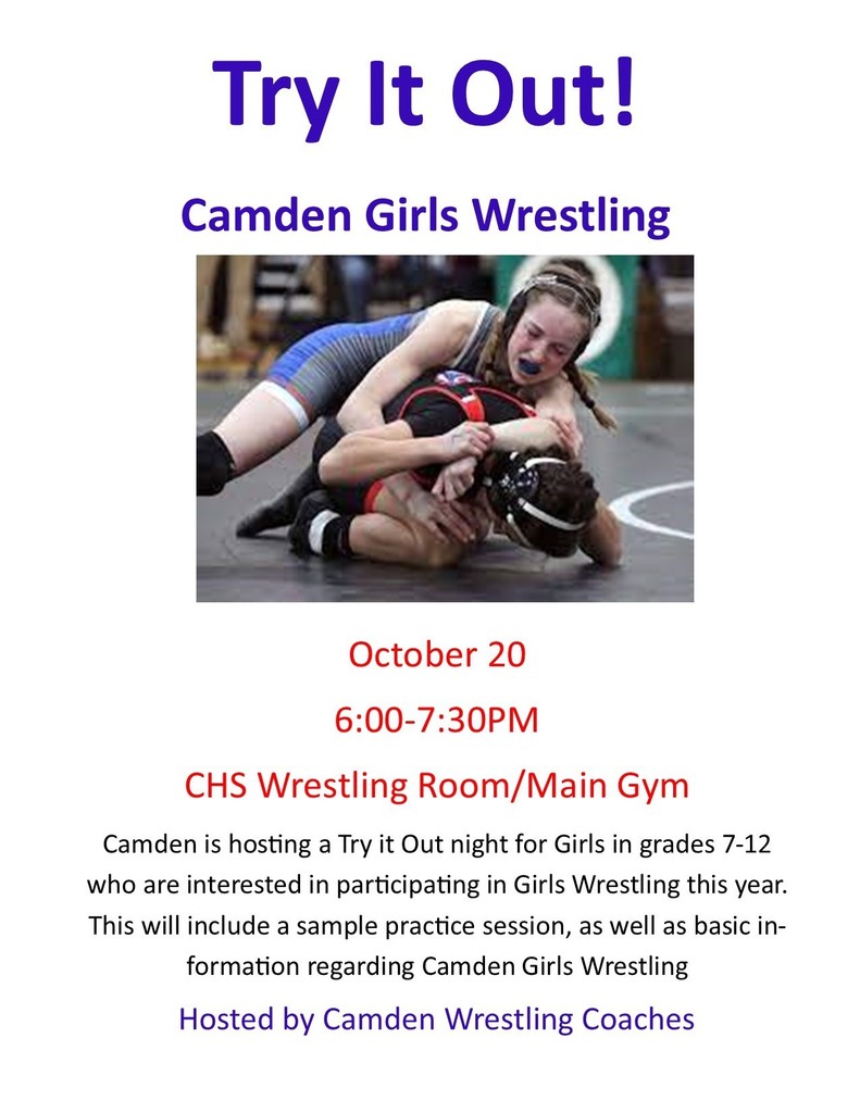 Camden Girls Wrestling Flyer